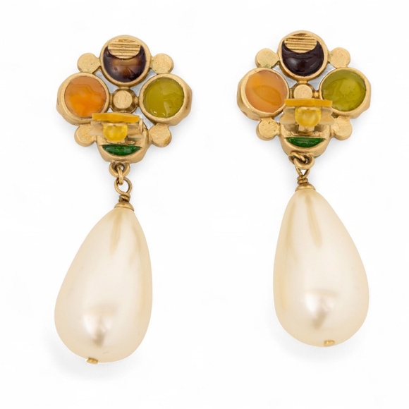 Chanel (French) Drop Style Earrings 2008, 29 g 2 PCS - Picture 2 of 4